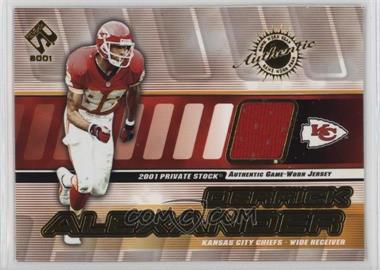 2001 Pacific Private Stock - Game-Worn Gear - Patch #76 - Derrick Alexander /275