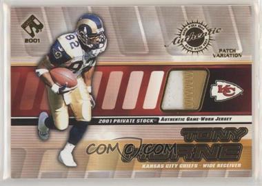 2001 Pacific Private Stock - Game-Worn Gear - Patch #80 - Tony Horne /300