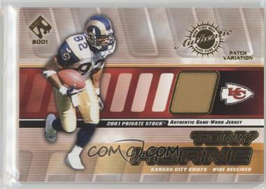 2001 Pacific Private Stock - Game-Worn Gear - Patch #80 - Tony Horne /300