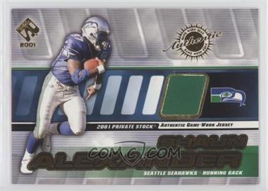 2001 Pacific Private Stock - Game-Worn Gear #129 - Shaun Alexander