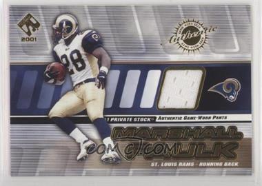 2001 Pacific Private Stock - Game-Worn Gear #147 - Marshall Faulk