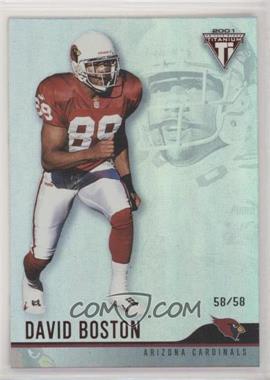 2001 Pacific Private Stock Titanium - [Base] - Red #1 - David Boston /58