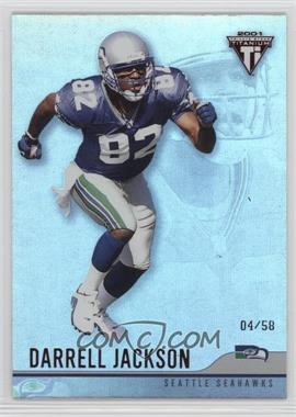 2001 Pacific Private Stock Titanium - [Base] - Red #127 - Darrell Jackson /58