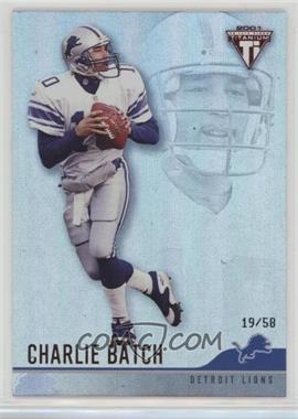2001 Pacific Private Stock Titanium - [Base] - Red #44 - Charlie Batch /58
