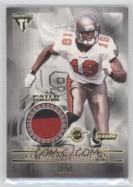 2001 Pacific Private Stock Titanium Postseason - Game-Worn Jerseys - Patch Variation #94 - Keyshawn Johnson /50