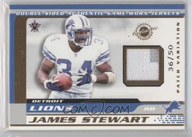 2001 Pacific Vanguard - Double-Sided Jerseys - Patches #30 - James Stewart, Larry Foster /50