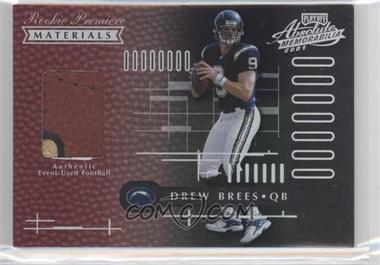 2001 Playoff Absolute Memorabilia - [Base] #152 - Rookie Premiere Materials - Drew Brees /850