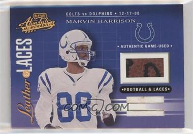 2001 Playoff Absolute Memorabilia - Leather & Laces - Combos #LL46 - Marvin Harrison /25