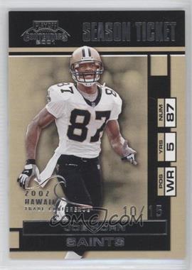 2001 Playoff Contenders - [Base] - 2002 Hawaii Trade Conference #58 - Season Ticket - Joe Horn /15