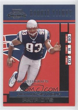 2001 Playoff Contenders - [Base] #168 - Rookie Ticket - Richard Seymour /50