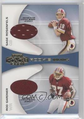 2001 Playoff Honors - Rookie Quads - Jerseys #RQ-3 - Sage Rosenfels, Rod Gardner, Rudi Johnson, Chad Johnson