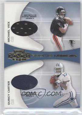 2001 Playoff Honors - Rookie Tandems - Jerseys #RT-1 - Michael Vick, Quincy Carter