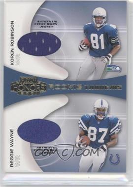 2001 Playoff Honors - Rookie Tandems - Jerseys #RT-9 - Koren Robinson, Reggie Wayne