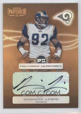 2001 Playoff Preferred - Signatures - Bronze #017 - Damione Lewis