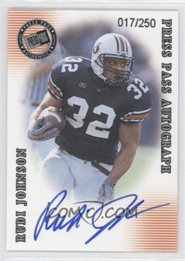 2001 Press Pass SE - Autographs - Silver #_RUJO - Rudi Johnson /250