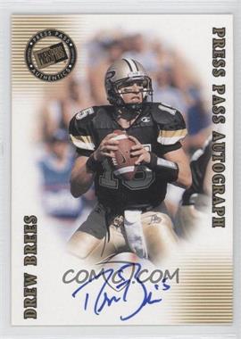 2001 Press Pass SE - Autographs #_DRBR - Drew Brees