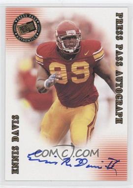 2001 Press Pass SE - Autographs #_ENDA - Ennis Davis