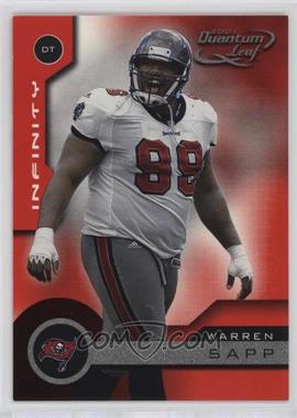 2001 Quantum Leaf - [Base] - Infinity Red #179 - Warren Sapp /100