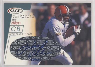 2001 SAGE - Autographs - Platinum #A1 - Will Allen