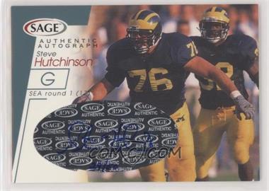 2001 SAGE - Autographs - Platinum #A25 - Steve Hutchinson /40