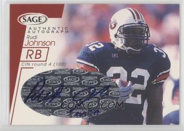 2001 SAGE - Autographs - Red #A27 - Rudi Johnson /999