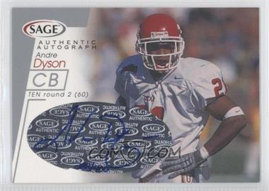 2001 SAGE - Autographs - Silver #A13 - Andre Dyson /400