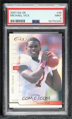 2001 SAGE - [Base] #46 - Michael Vick [PSA 9 MINT]