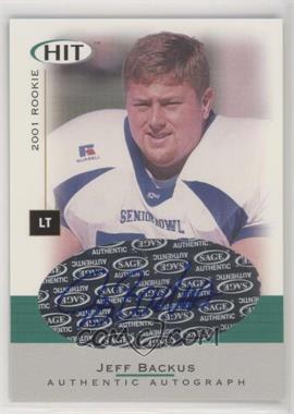 2001 SAGE Hit - Autographs #A31 - Jeff Backus