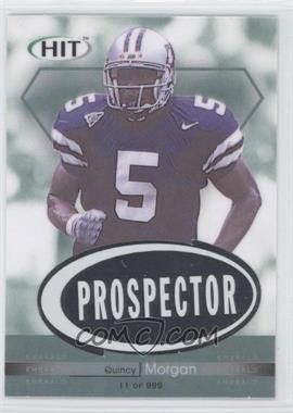 2001 SAGE Hit - Prospector - Emerald #P9 - Quincy Morgan /999