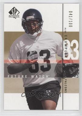 2001 SP Authentic - [Base] - Gold #123 - Future Watch - Alge Crumpler /100