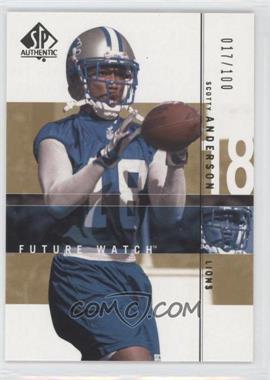 2001 SP Authentic - [Base] - Gold #137 - Future Watch - Scotty Anderson /100