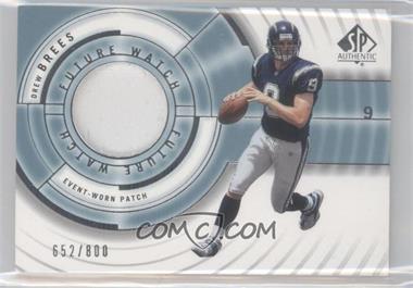 2001 SP Authentic - [Base] #101 - Future Watch - Drew Brees /800