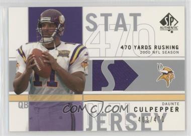 2001 SP Authentic - Stat Jerseys #SP-DC - Daunte Culpepper /470