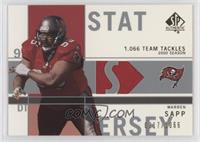 Warren Sapp (1,066 Team Tackles) #/1,066