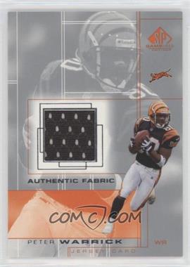 2001 SP Game Used Edition - Authentic Fabric #PW - Peter Warrick