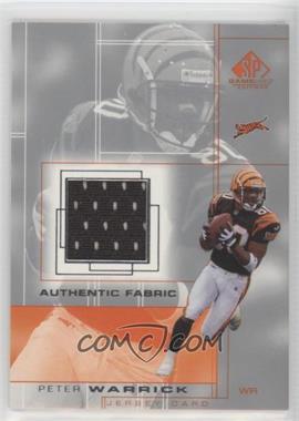 2001 SP Game Used Edition - Authentic Fabric #PW - Peter Warrick