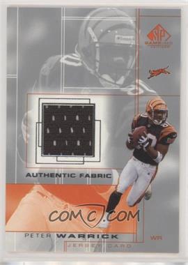 2001 SP Game Used Edition - Authentic Fabric #PW - Peter Warrick