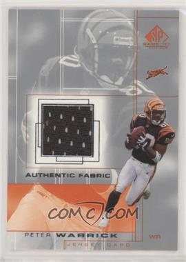 2001 SP Game Used Edition - Authentic Fabric #PW - Peter Warrick