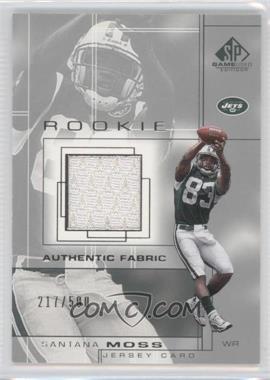2001 SP Game Used Edition - [Base] #102 - Rookie Authentic Fabric - Santana Moss /500