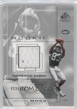 2001 SP Game Used Edition - [Base] #102 - Rookie Authentic Fabric - Santana Moss /500