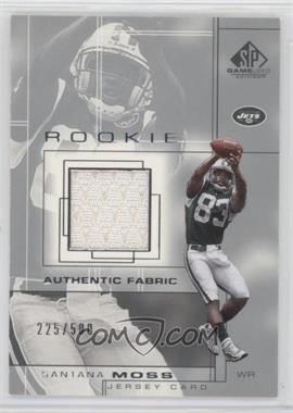 2001 SP Game Used Edition - [Base] #102 - Rookie Authentic Fabric - Santana Moss /500