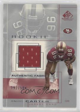 2001 SP Game Used Edition - [Base] #120 - Rookie Authentic Fabric - Andre Carter /500