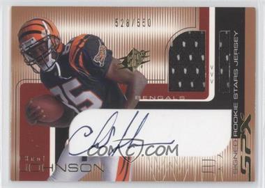 2001 SPx - [Base] #100.2 - Signed Rookie Stars Jersey - Chad Johnson (Red) /550