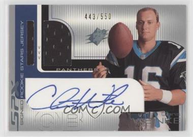 2001 SPx - [Base] #103.1 - Signed Rookie Stars Jersey - Chris Weinke (Blue) /550