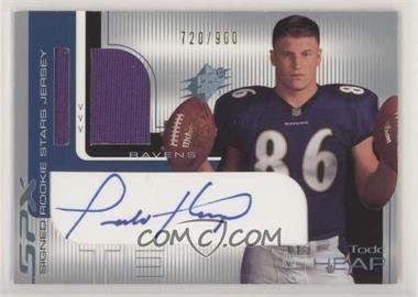 2001 SPx - [Base] #108.1 - Signed Rookie Stars Jersey - Todd Heap (Blue) /900