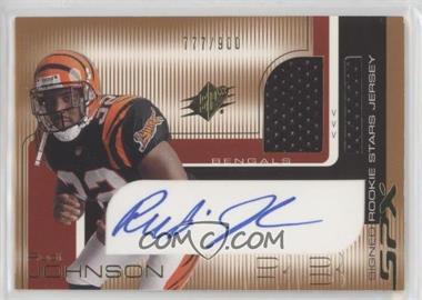 2001 SPx - [Base] #111.2 - Signed Rookie Stars Jersey - Rudi Johnson (Red) /900