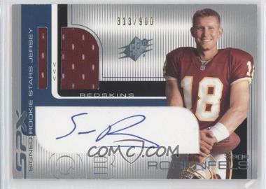 2001 SPx - [Base] #118.1 - Signed Rookie Stars Jersey - Sage Rosenfels (Blue) /900