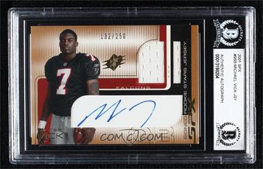 2001 SPx - [Base] #95.2 - Signed Rookie Stars Jersey - Michael Vick (Red) /250 [BGS Encased]