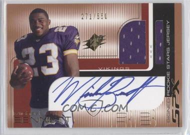 2001 SPx - [Base] #96.2 - Signed Rookie Stars Jersey - Michael Bennett (Red) /550