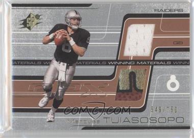 2001 SPx - Winning Materials - Bronze #WM-MT - Marques Tuiasosopo /750